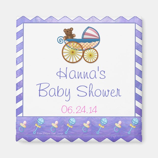 Purple Sun Baby Stuff Magnet (Front)