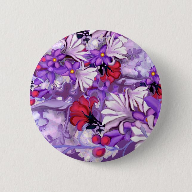 Purple sun fairy 6 cm round badge (Front)