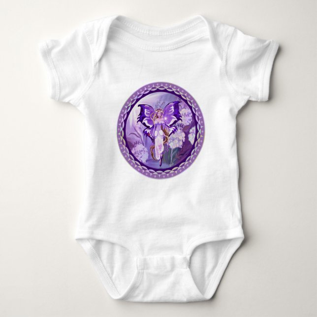 Purple Sun Fairy Baby Bodysuit (Front)