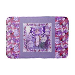 Purple Sun fairy Bath Mat