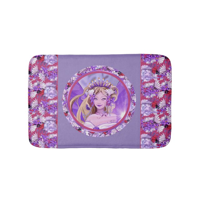 Purple Sun fairy Bath Mat (Front)