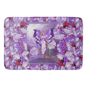 Purple Sun fairy Bath Mat