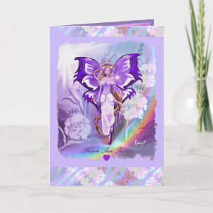 Purple Sun Fairy birthday card