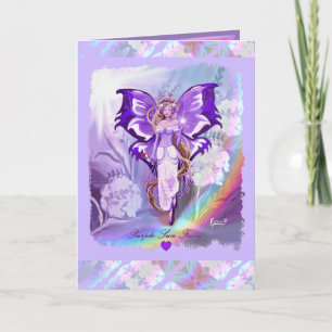 Purple Sun Fairy birthday card