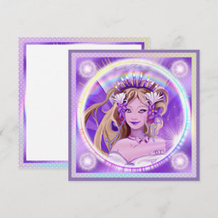 Purple Sun Fairy blank card