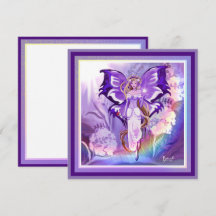 Purple Sun Fairy blank card
