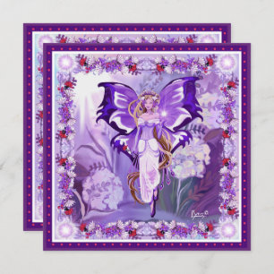 Purple Sun Fairy blank card