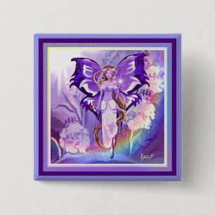 Purple Sun Fairy Button
