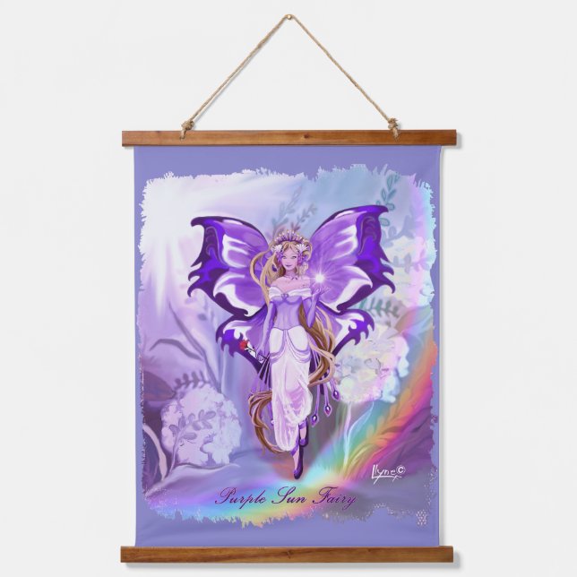 Purple Sun Fairy Hanging Tapestry (Front)