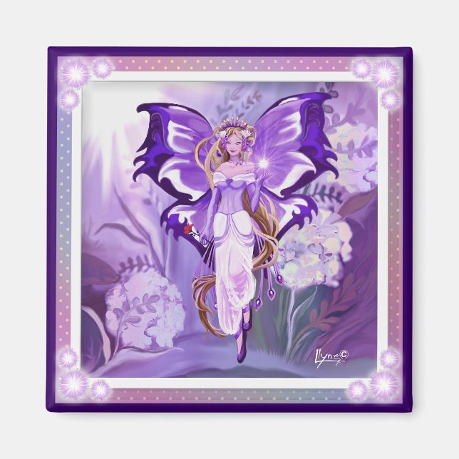 Purple Sun Fairy Magnet (Front)