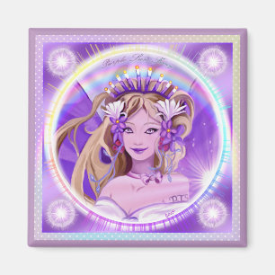 Purple Sun Fairy Magnet