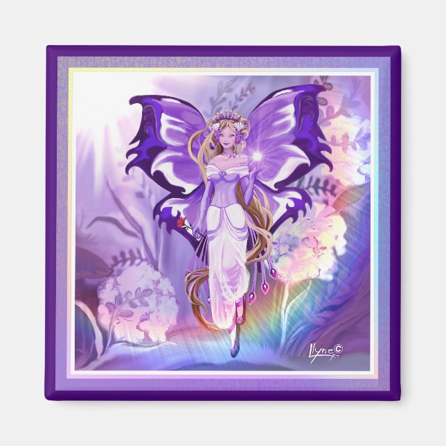 Purple Sun Fairy Magnet (Front)