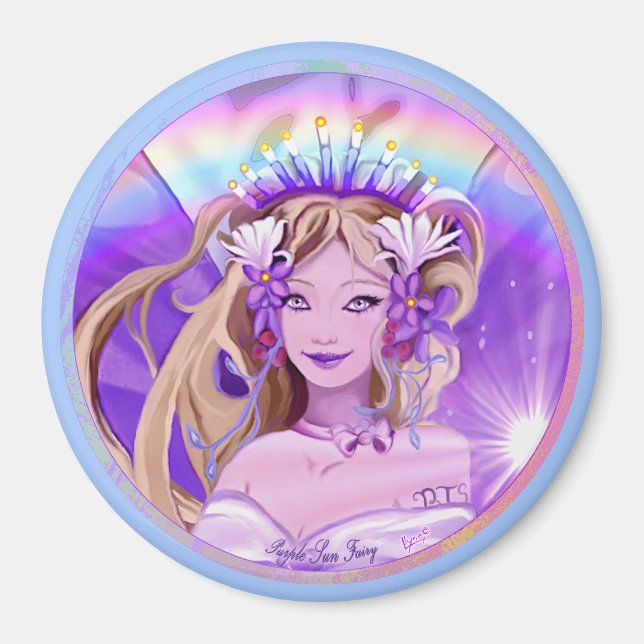 Purple Sun Fairy Magnet (Front)