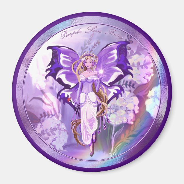 Purple Sun Fairy Magnet (Front)