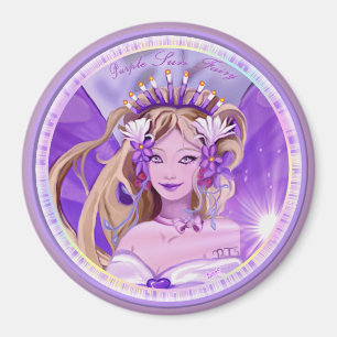 Purple Sun Fairy Magnet