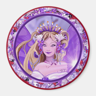 Purple Sun Fairy Magnet