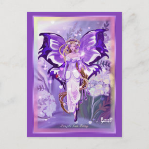 Purple Sun Fairy Postcard