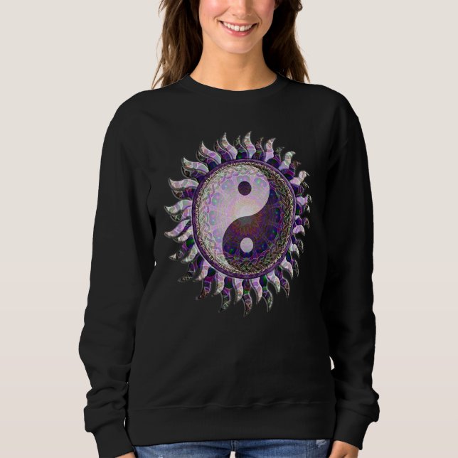 Purple Sun Mandala by Amelia Carrie Sweatshirt (Front)