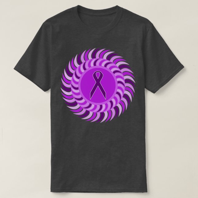 Purple Sun Patterns T-Shirt (Design Front)