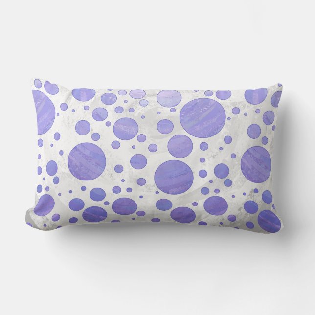 Purple Sun Polka Dot Lumbar Cushion (Front)