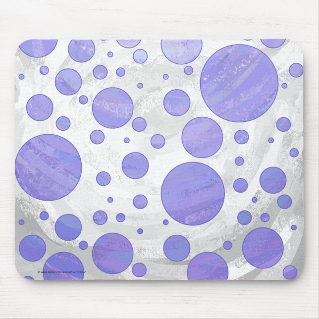 Purple Sun Polka Dot Mouse Pad (Front)