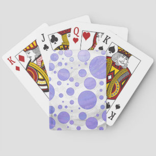 Purple Sun Polka Dot Playing Cards