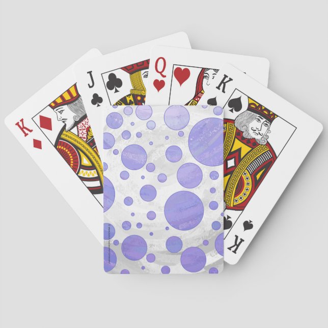 Purple Sun Polka Dot Playing Cards (Back)