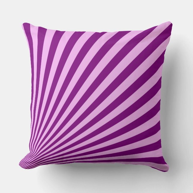 Purple Sun Rays Background Cushion (Front)