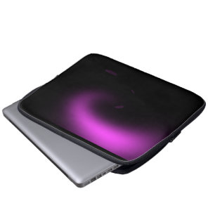 Purple Sunburst Twirl Lights Laptop Sleeve