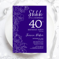 Purple Surprise 40th Birthday