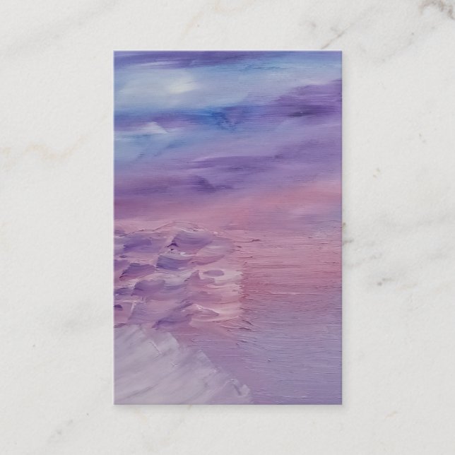 Purple Susnet Business Card (Front)