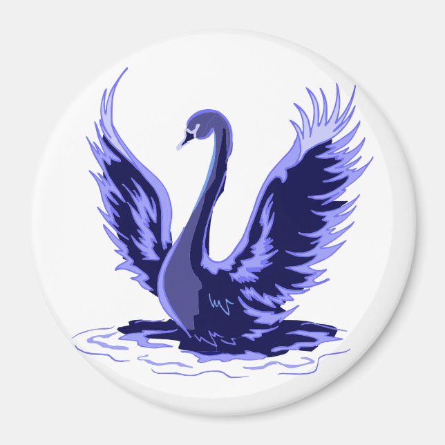 Purple Swan Magnet (Front)