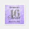 Purple Sweet 16 Silver Glitter Custom Napkin