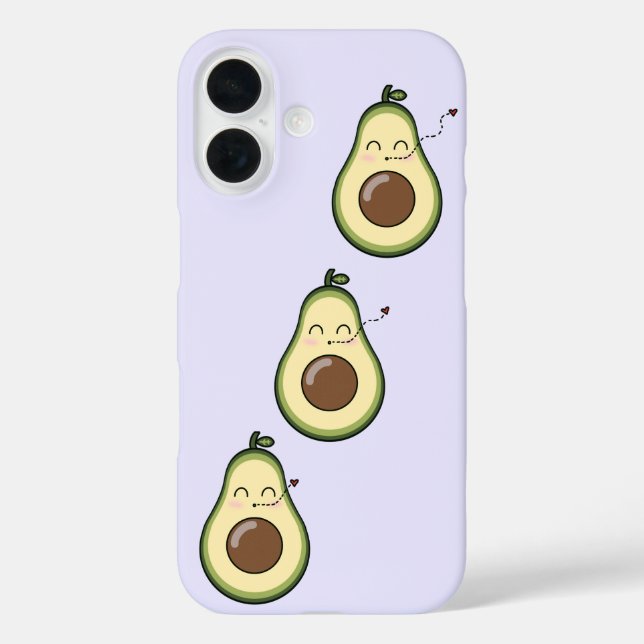 Purple Sweet Avocado Kiss Case-Mate iPhone Case (Back)