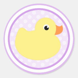 Purple Sweet Baby Duck Stickers