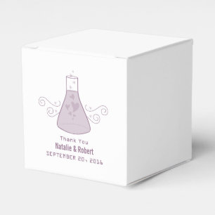 Purple Sweet Chemistry Wedding Favour Boxes