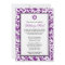 Purple Swirl Damask Bat Mitzvah Invitations