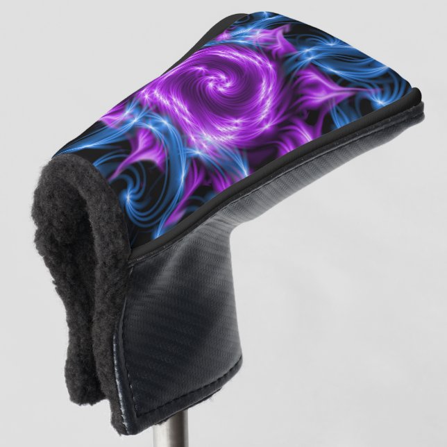 Purple Swirl Design Putter Cover (3/4 Front)