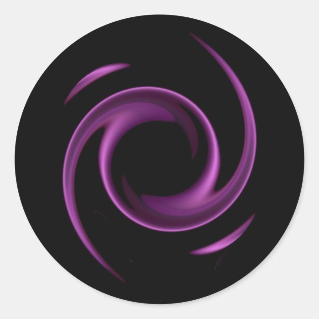 Purple Swirl Design Stickers (Front)