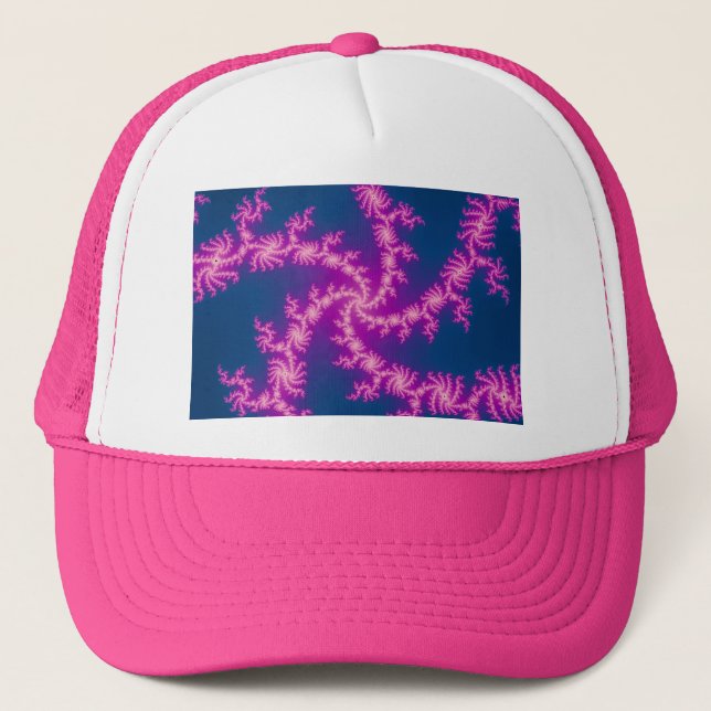 Purple Swirl - Fractal Art Trucker Hat (Front)