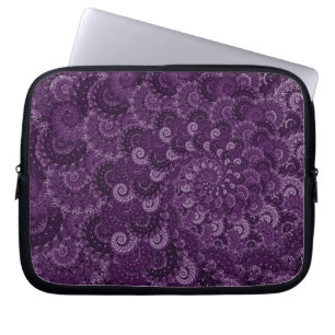 Purple Swirl Fractal Pattern Laptop Sleeve