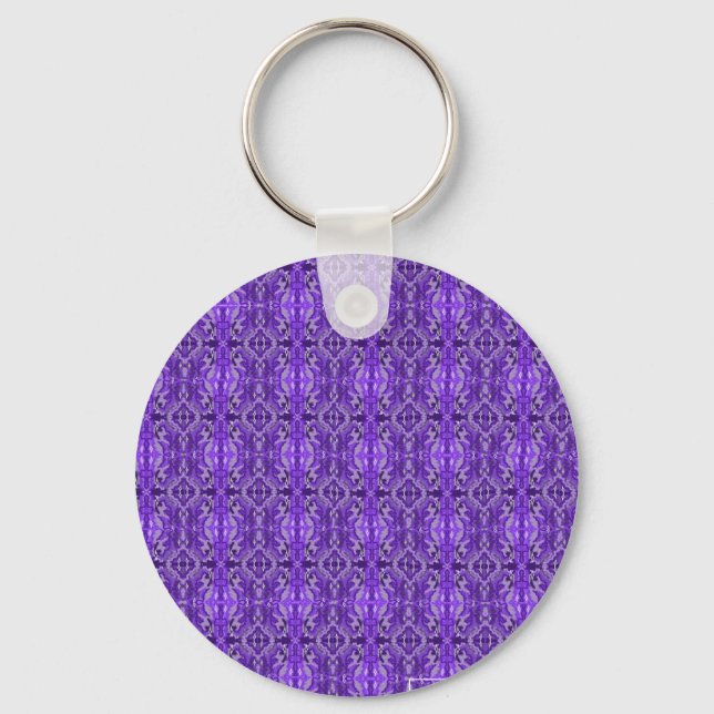 Purple Symmetrical Diamond Shaped Pattern Key Ring (Front)