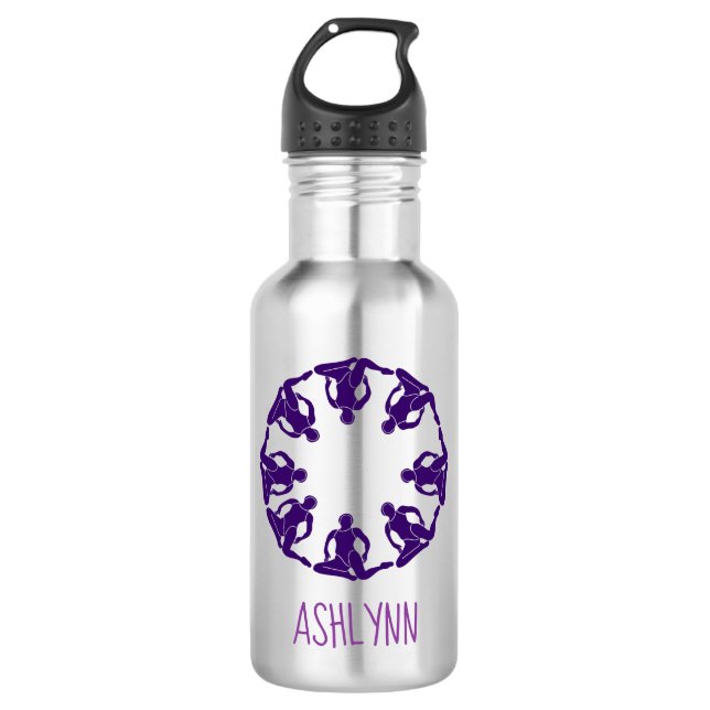 Purple Synchronised Swimming SwimmersPersonalized 532 Ml Water Bottle (Front)