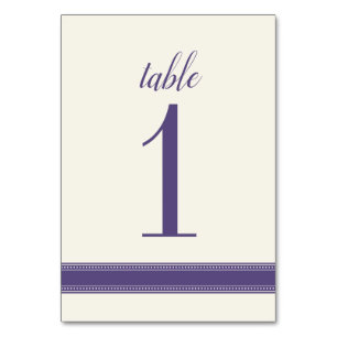 Purple Table Number, Caroline Wedding Table Sign Number