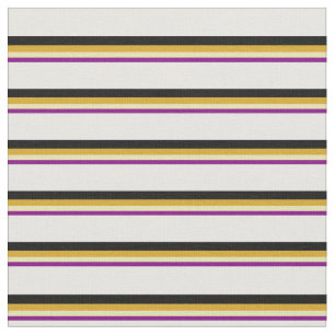 Purple, Tan, Goldenrod, Black & White Coloured Fabric