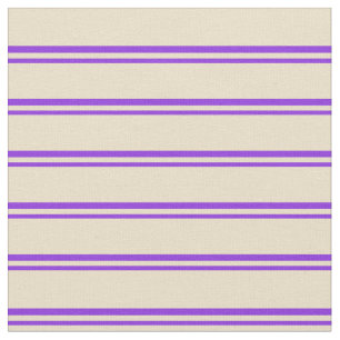 Purple & Tan Pattern of Stripes Fabric