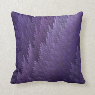 Purple Tartan Feather Pattern Design Throw Pillow