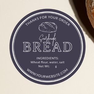 Purple Taupe Rustic Sourdough Bread  Sticker