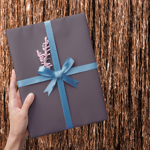 Purple Taupe Solid Colour Wrapping Paper
