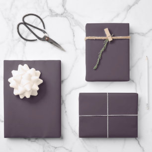 Purple Taupe Solid Colour Wrapping Paper Sheet